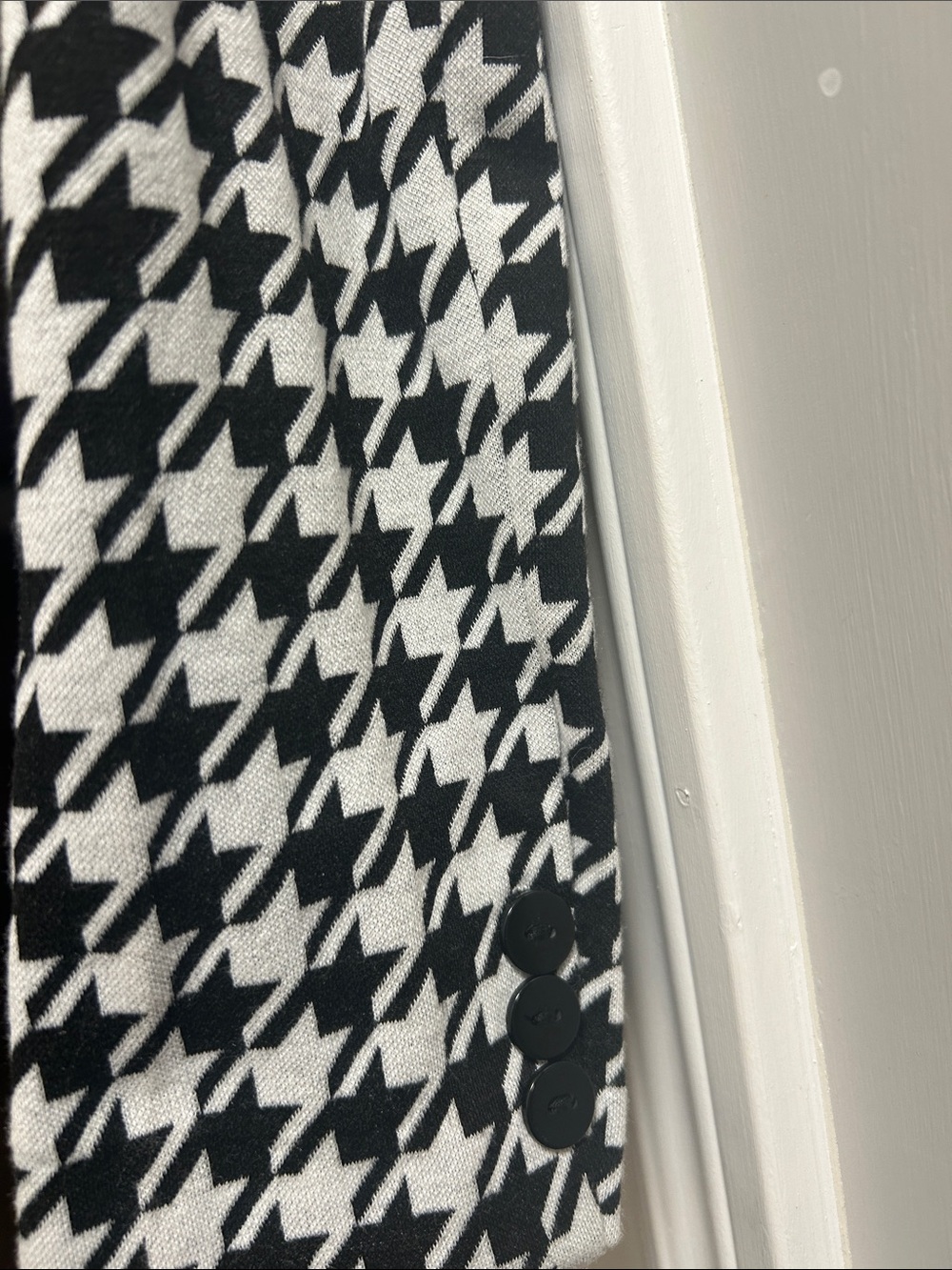TWIK Black & White Houndstooth Blazer Jacket - Picture 4 of 8